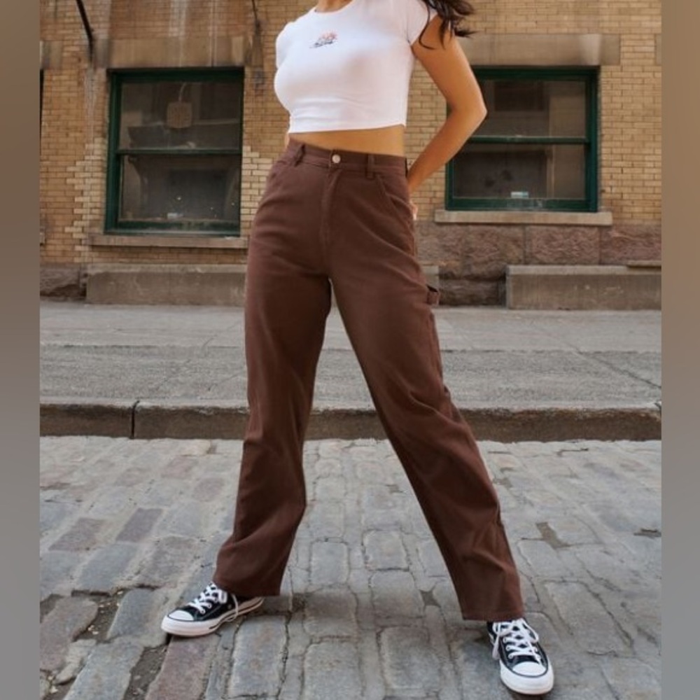 Garage Brown Baggy Cargo Pants